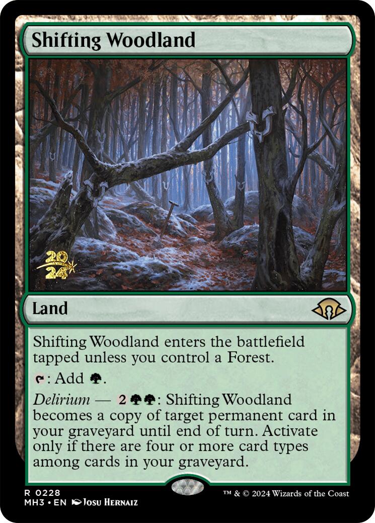 Shifting Woodland [Modern Horizons 3 Prerelease Promos] | Good Games Cannington