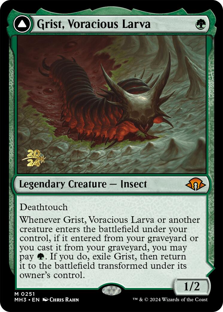 Grist, Voracious Larva [Modern Horizons 3 Prerelease Promos] | Good Games Cannington