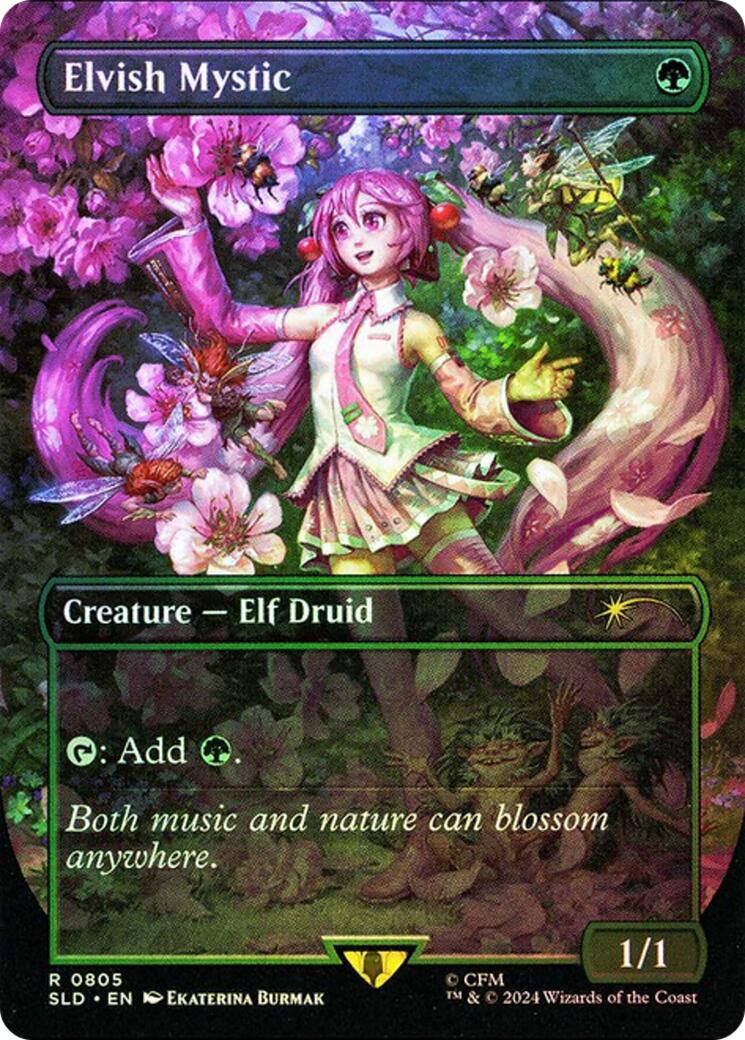 Elvish Mystic (0805 - Japanese Rainbow Foil) [Secret Lair Drop Series] | Good Games Cannington