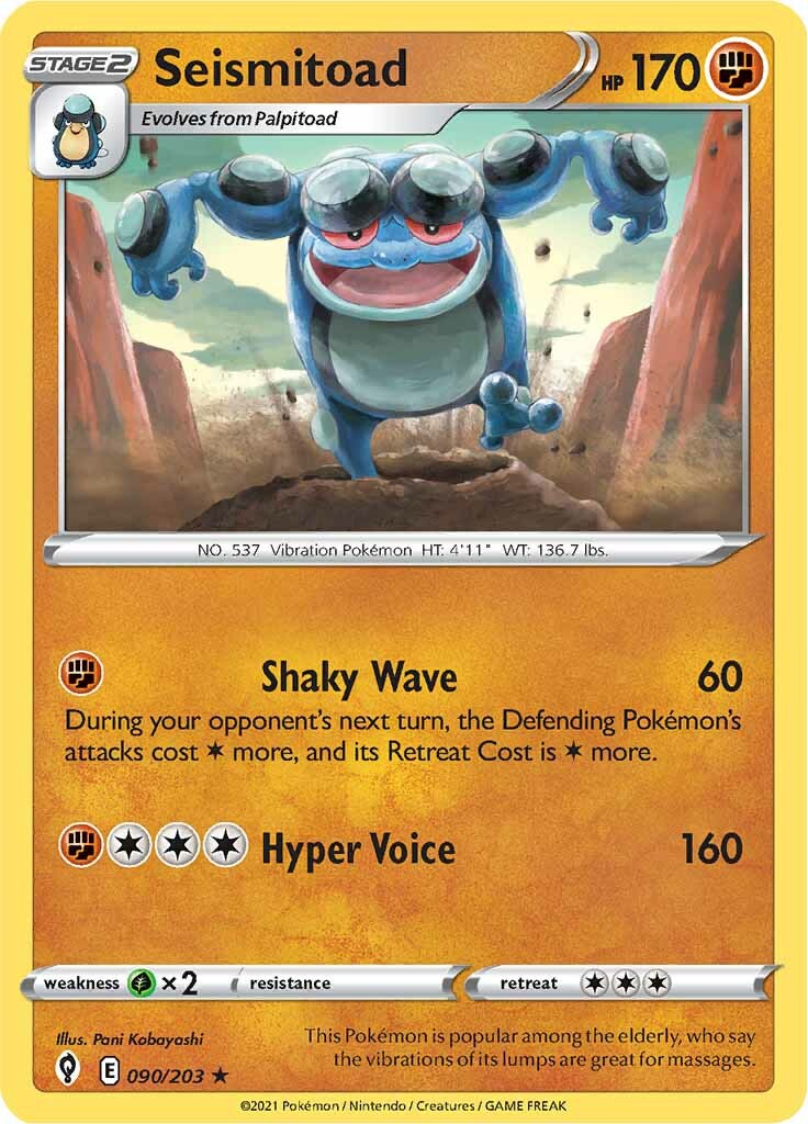 Seismitoad (090/203) [Sword & Shield: Evolving Skies] | Good Games Cannington