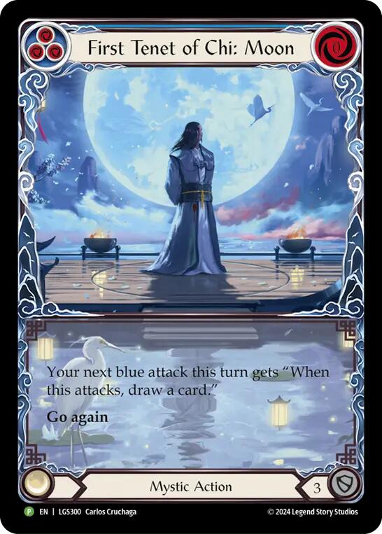 First Tenet of Chi: Moon [LGS300] (Promo)  Rainbow Foil | Good Games Cannington