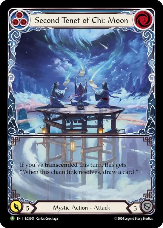Second Tenet of Chi: Moon [LGS301] (Promo)  Rainbow Foil | Good Games Cannington