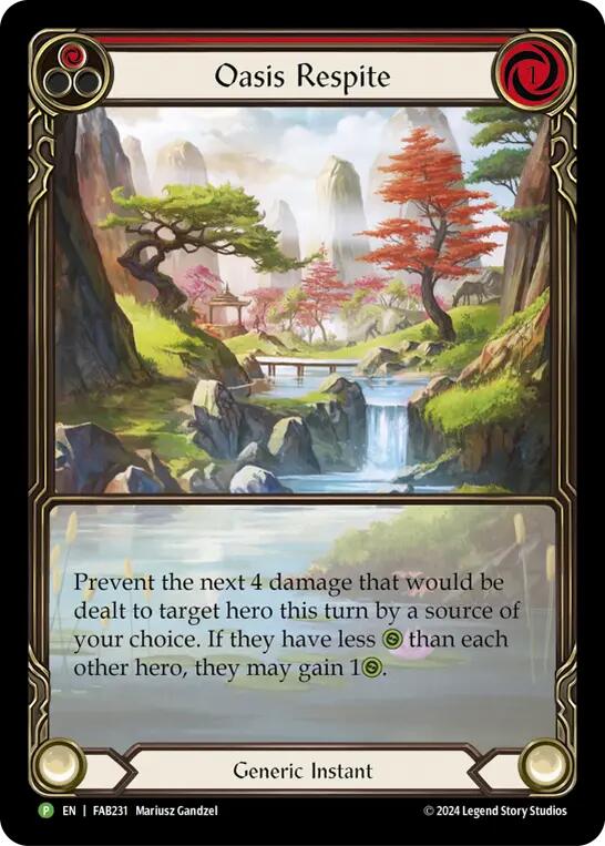 Oasis Respite [UPR221] (Promo)  Rainbow Foil | Good Games Cannington