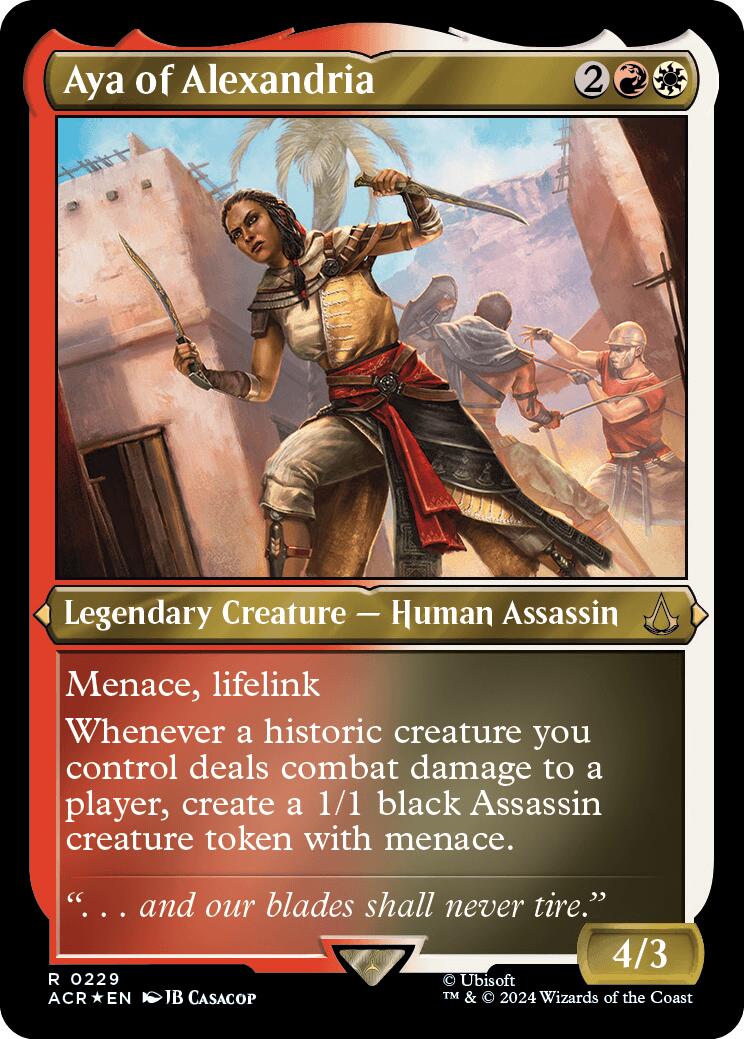 Aya of Alexandria (Foil Etched) [Assassin's Creed] | Good Games Cannington