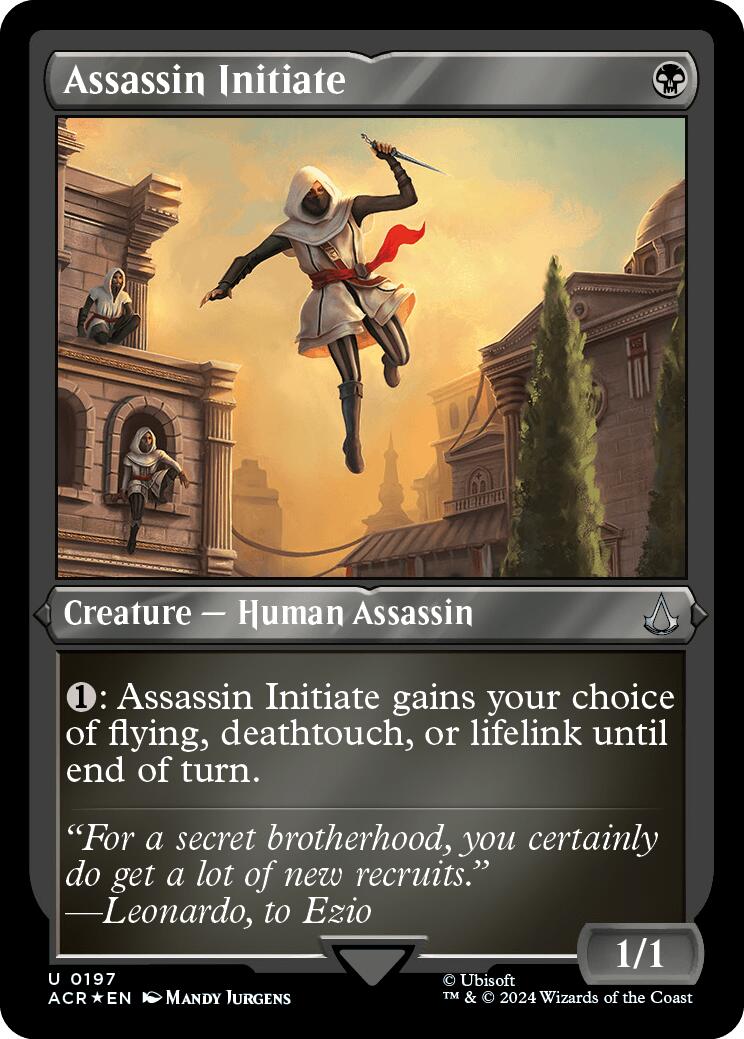 Assassin Initiate (Foil Etched) [Assassin's Creed] | Good Games Cannington