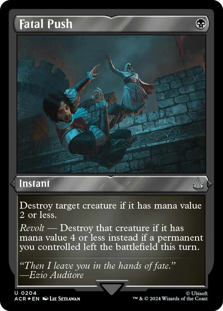 Fatal Push (Foil Etched) [Assassin's Creed] | Good Games Cannington