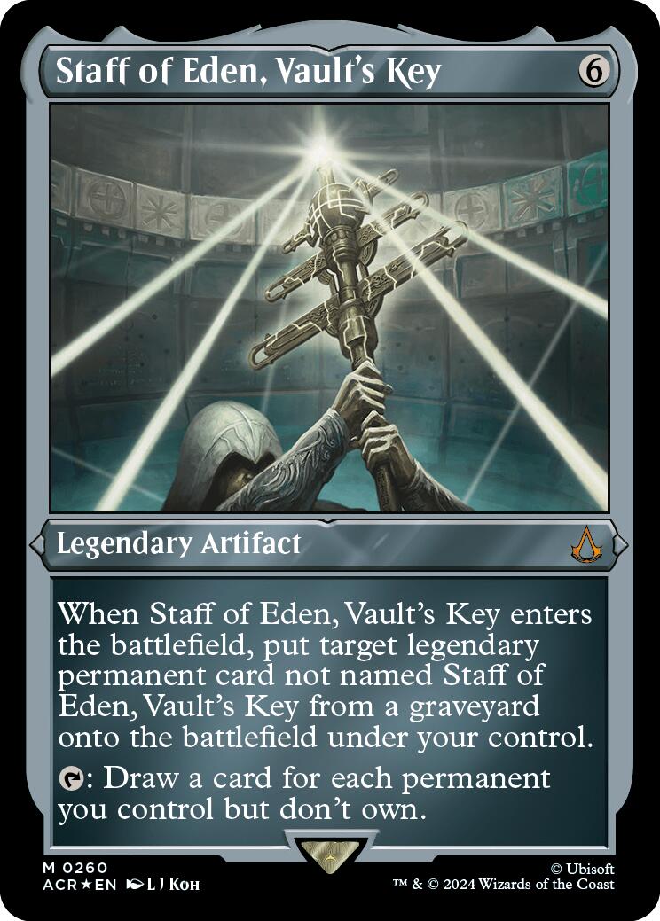 Staff of Eden, Vault's Key (Foil Etched) [Assassin's Creed] | Good Games Cannington