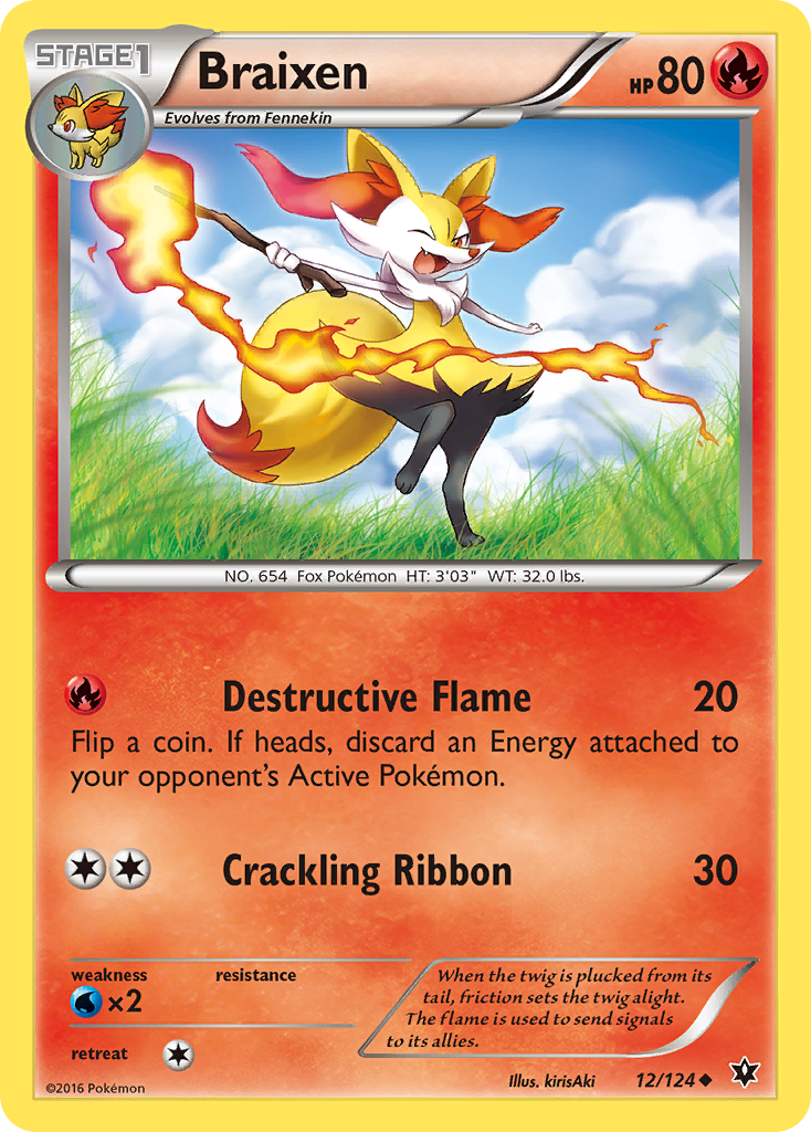 Braixen (12/124) [XY: Fates Collide] | Good Games Cannington