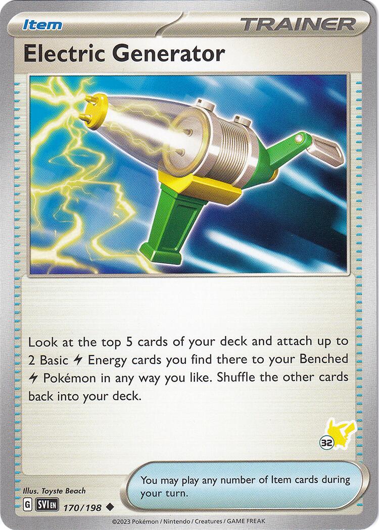 Electric Generator (170/198) (Pikachu Stamp #32) [Battle Academy 2024] | Good Games Cannington