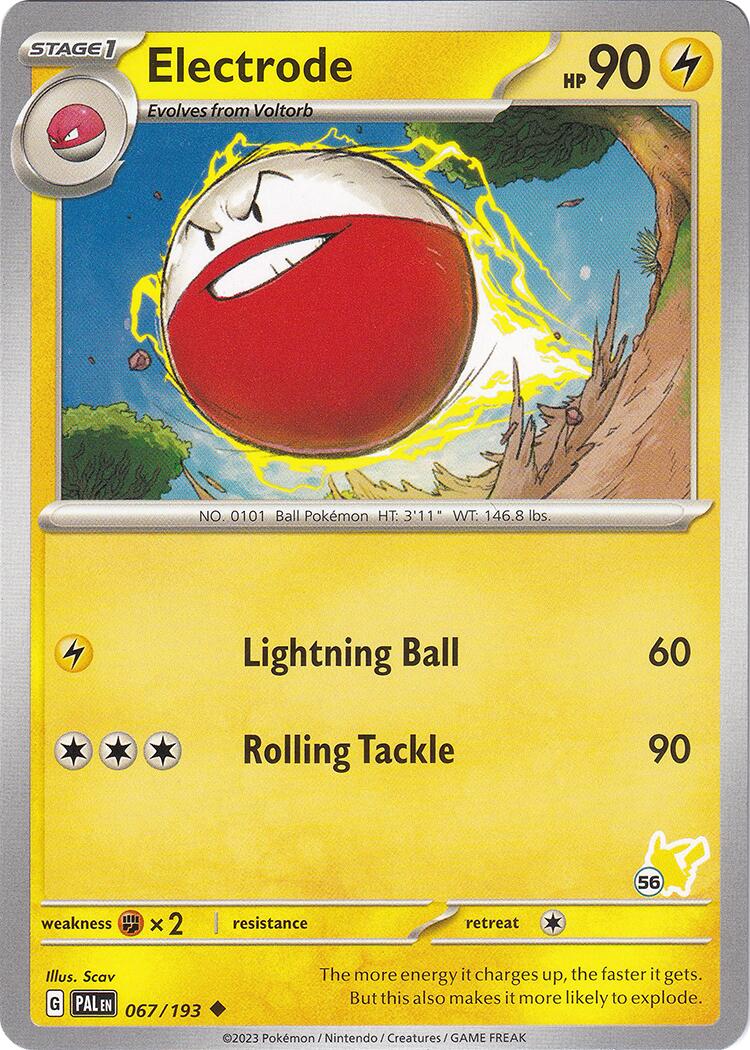 Electrode (067/193) (Pikachu Stamp #56) [Battle Academy 2024] | Good Games Cannington