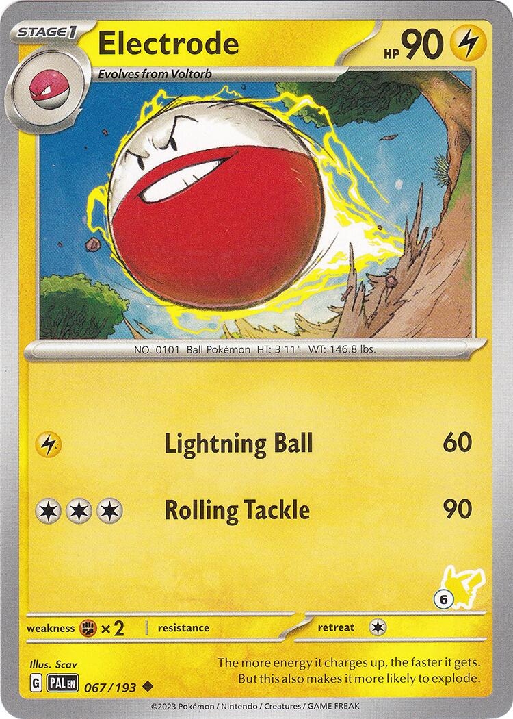 Electrode (067/193) (Pikachu Stamp #6) [Battle Academy 2024] | Good Games Cannington