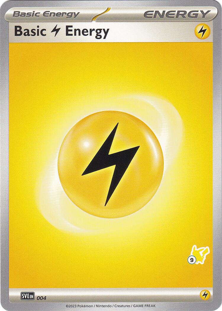 Basic Lightning Energy (004) (Pikachu Stamp #9) [Battle Academy 2024] | Good Games Cannington