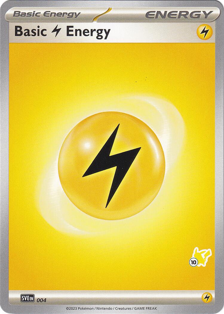 Basic Lightning Energy (004) (Pikachu Stamp #10) [Battle Academy 2024] | Good Games Cannington