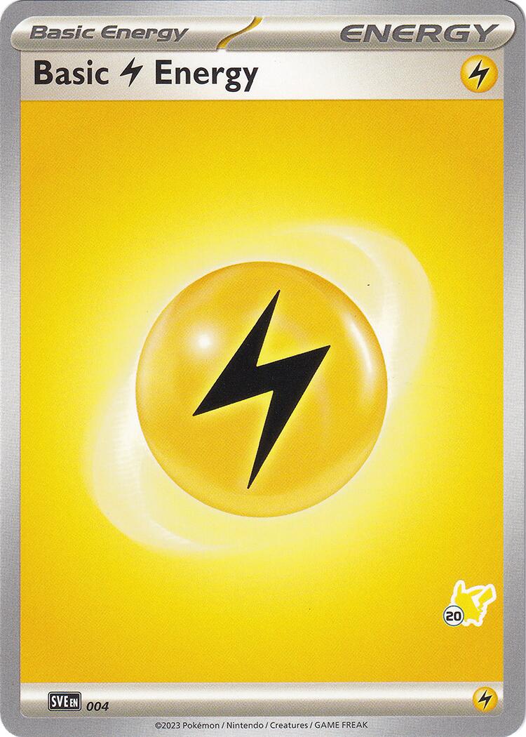 Basic Lightning Energy (004) (Pikachu Stamp #20) [Battle Academy 2024] | Good Games Cannington