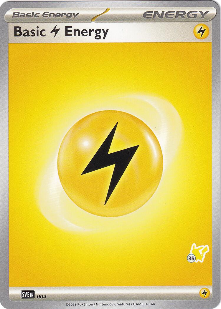 Basic Lightning Energy (004) (Pikachu Stamp #35) [Battle Academy 2024] | Good Games Cannington