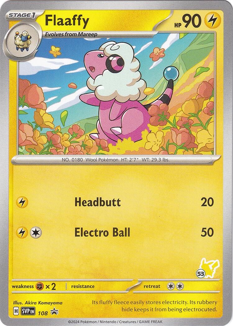 Flaaffy (108) (Pikachu Stamp #53) [Battle Academy 2024] | Good Games Cannington