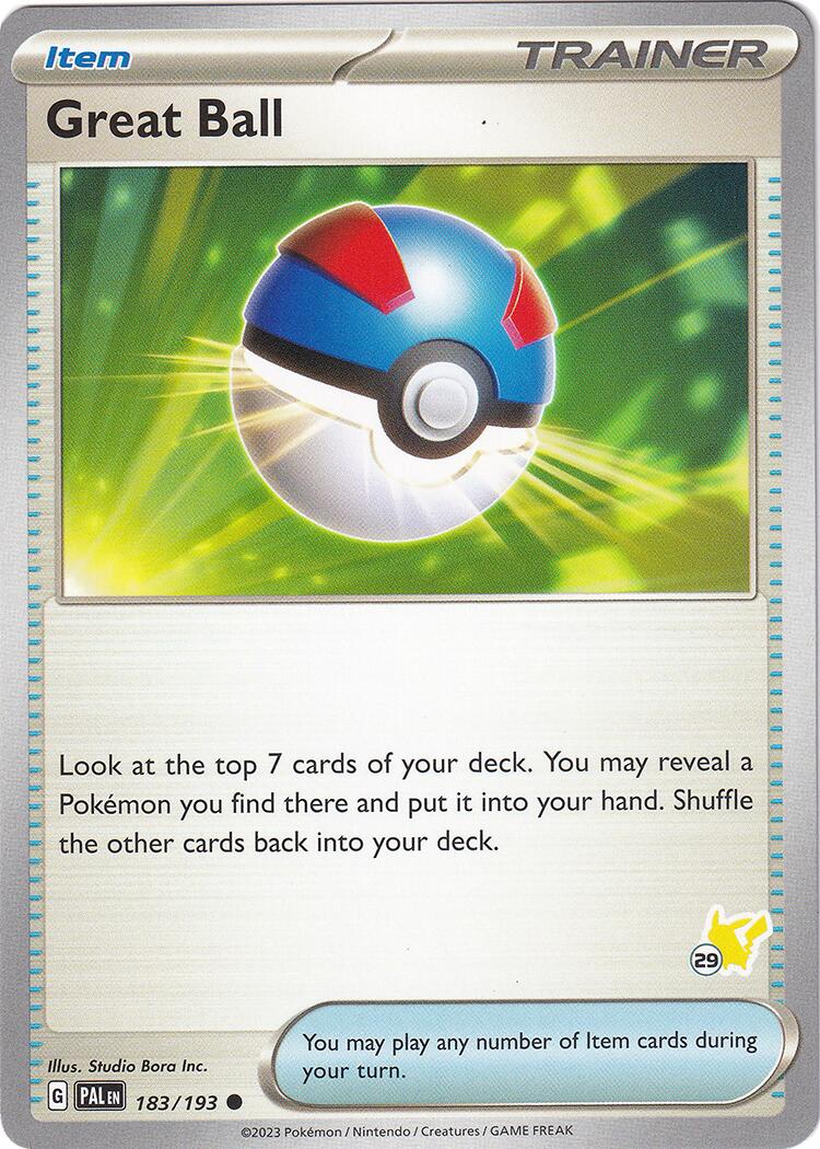 Great Ball (183/193) (Pikachu Stamp #29) [Battle Academy 2024] | Good Games Cannington