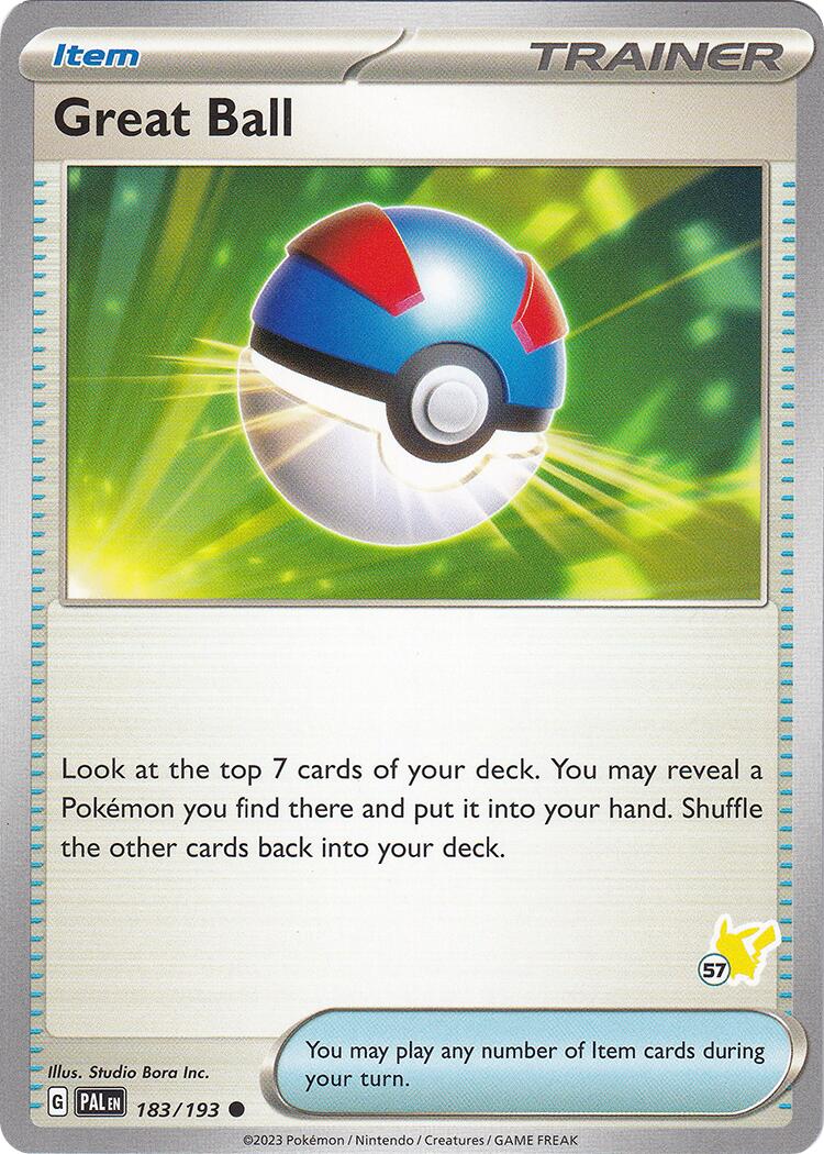 Great Ball (183/193) (Pikachu Stamp #57) [Battle Academy 2024] | Good Games Cannington