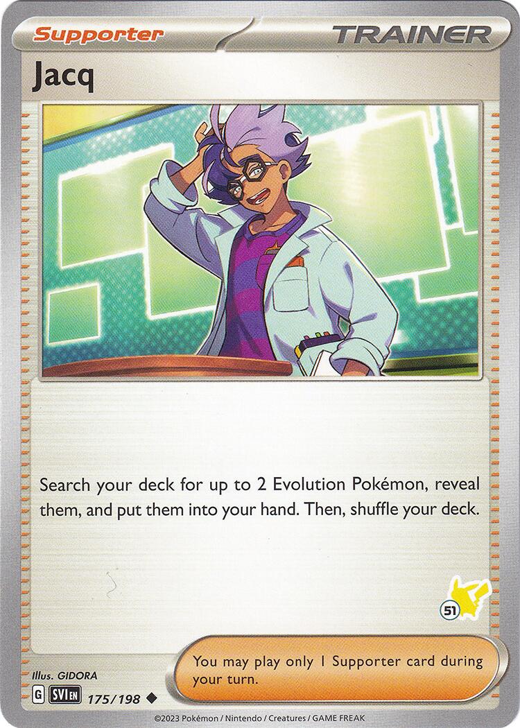Jacq (175/198) (Pikachu Stamp #51) [Battle Academy 2024] | Good Games Cannington