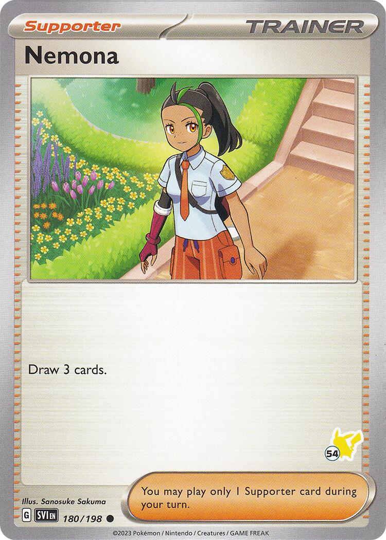 Nemona (180/198) (Pikachu Stamp #54) [Battle Academy 2024] | Good Games Cannington