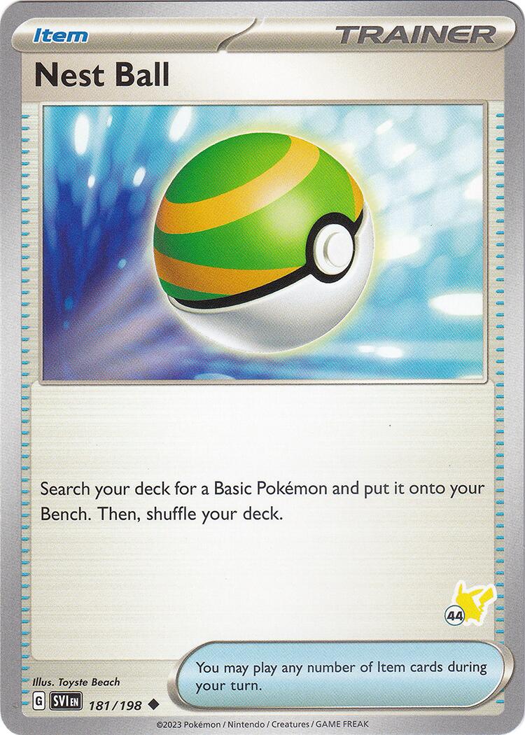 Nest Ball (181/198) (Pikachu Stamp #44) [Battle Academy 2024] | Good Games Cannington