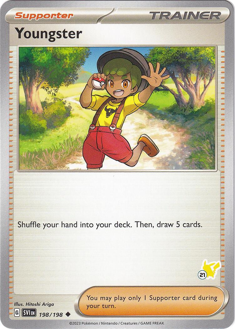Youngster (198/198) (Pikachu Stamp #21) [Battle Academy 2024] | Good Games Cannington