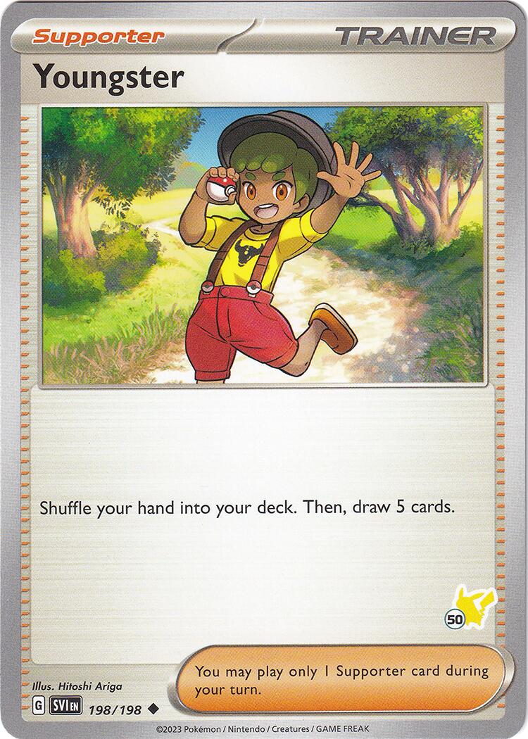Youngster (198/198) (Pikachu Stamp #50) [Battle Academy 2024] | Good Games Cannington