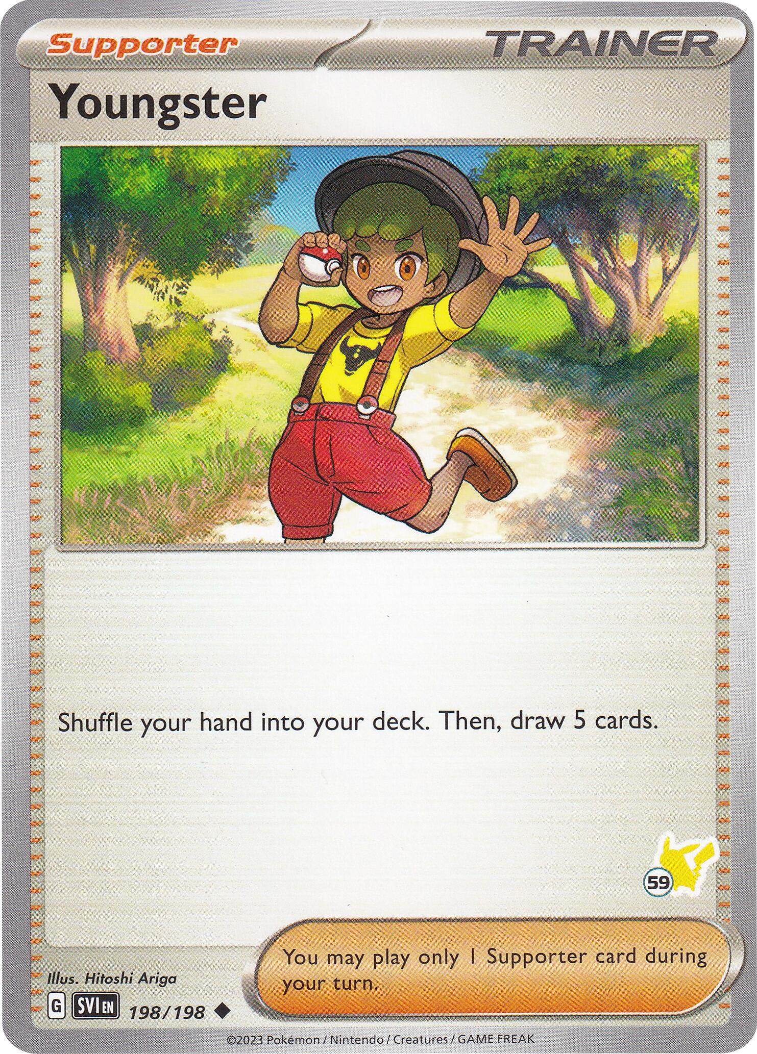 Youngster (198/198) (Pikachu Stamp #59) [Battle Academy 2024] | Good Games Cannington