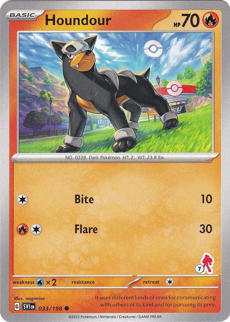 Houndour (033/198) (Armarouge Stamp #7) [Battle Academy 2024] | Good Games Cannington