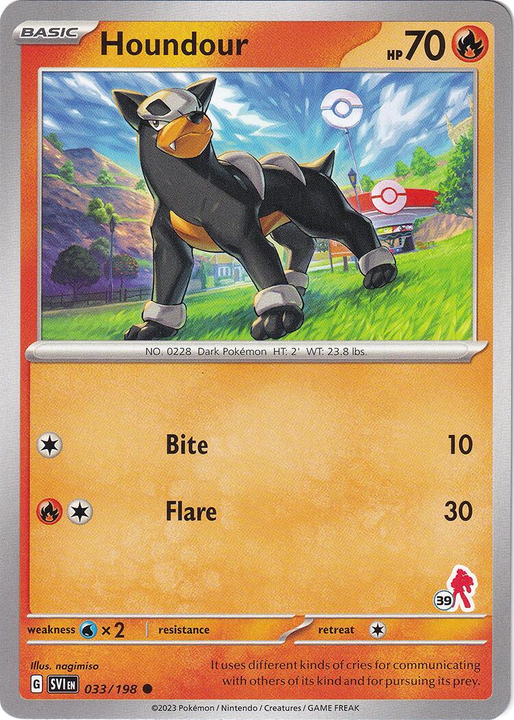 Houndour (033/198) (Armarouge Stamp #39) [Battle Academy 2024] | Good Games Cannington