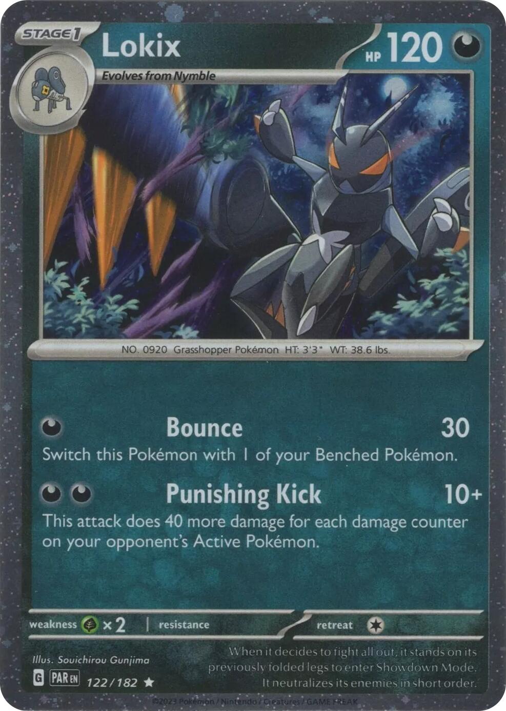 Lokix (122/182) (Cosmos Holo) [Scarlet & Violet: Paradox Rift] | Good Games Cannington