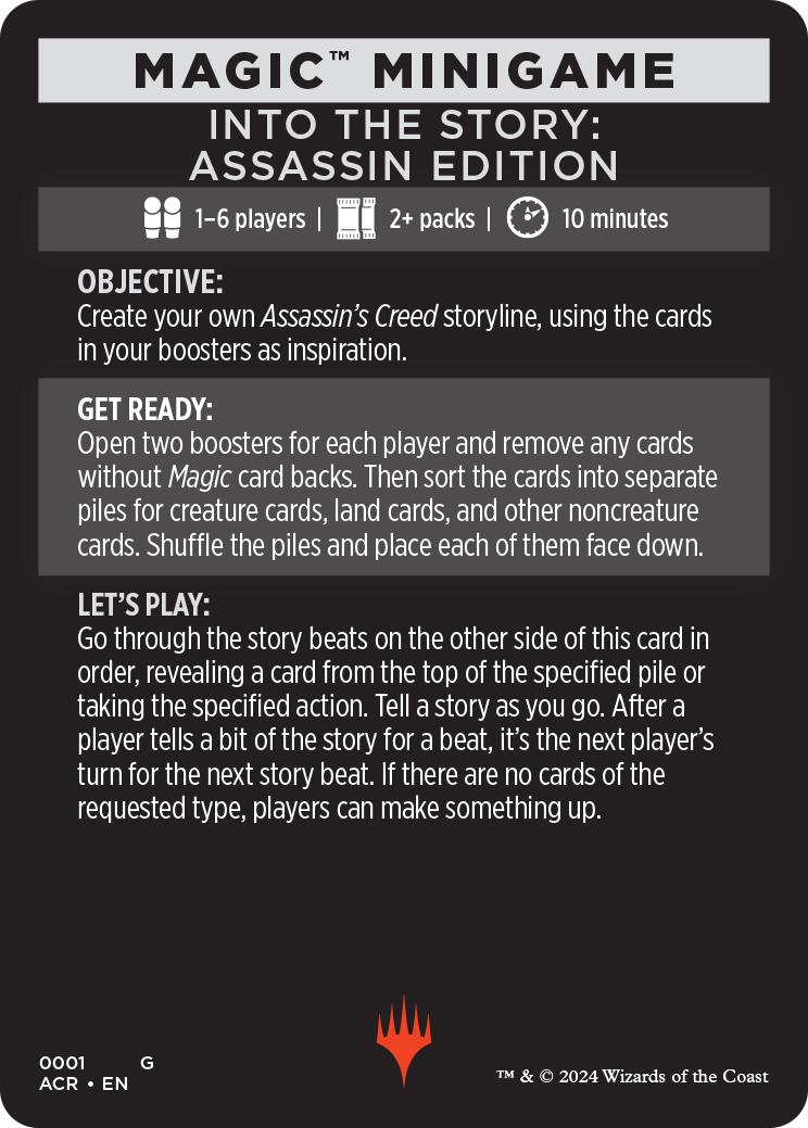Into The Story: Assassin Edition (Magic Minigame) [Assassin's Creed Minigame] | Good Games Cannington