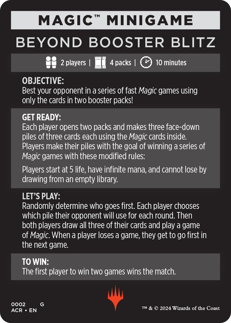 Beyond Booster Blitz (Magic Minigame) [Assassin's Creed Minigame] | Good Games Cannington