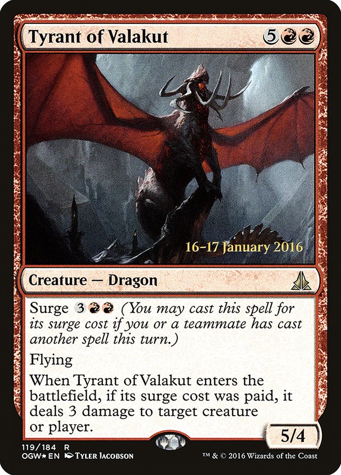 Tyrant of Valakut [Oath of the Gatewatch Prerelease Promos] | Good Games Cannington