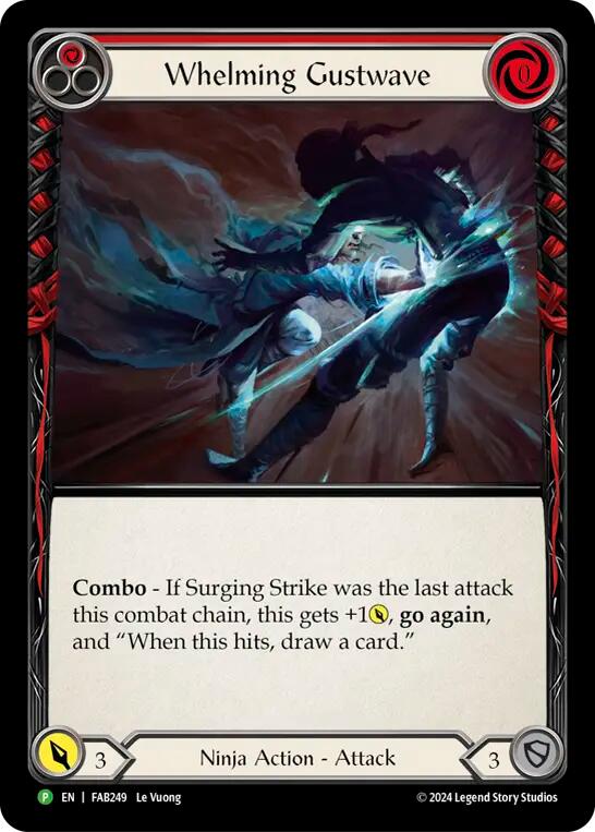 Whelming Gustwave (Red) [FAB249] (Promo)  Rainbow Foil | Good Games Cannington