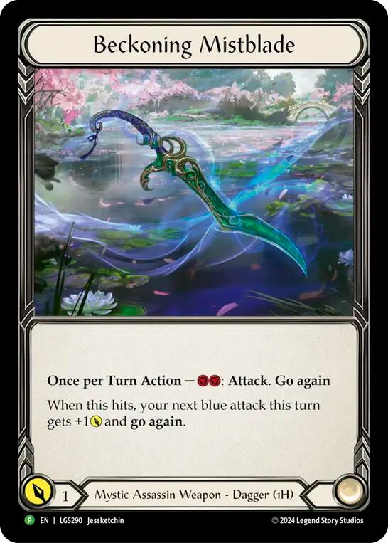 Beckoning Mistblade [LGS290] (Promo)  Rainbow Foil | Good Games Cannington