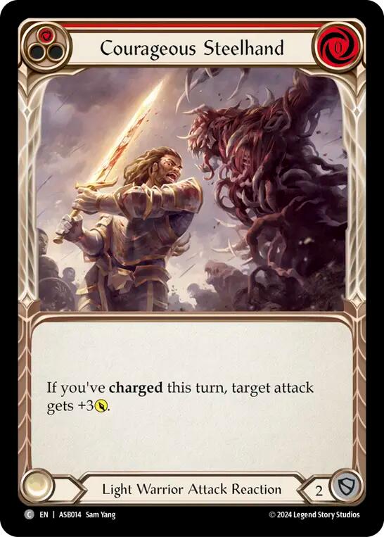 Courageous Steelhand (Red) [ASB014] (Armory Deck: Boltyn) | Good Games Cannington