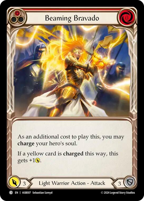 Beaming Bravado (Red) [ASB007] (Armory Deck: Boltyn) | Good Games Cannington