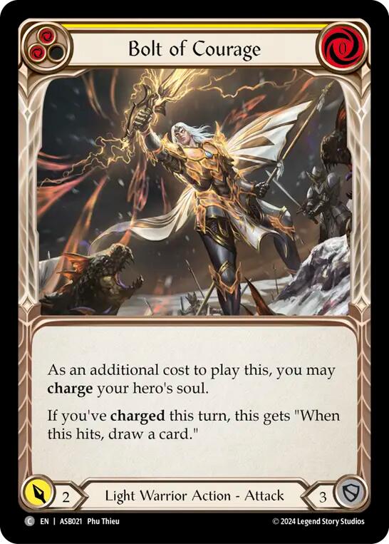 Bolt of Courage (Yellow) [ASB021] (Armory Deck: Boltyn) | Good Games Cannington