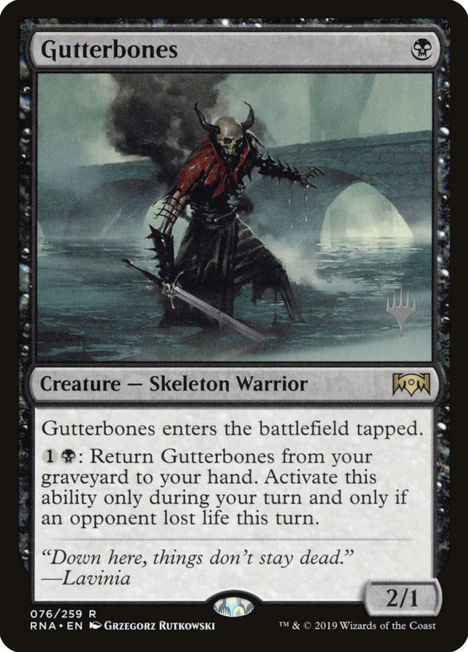 Gutterbones (Promo Pack) [Ravnica Allegiance Promos] | Good Games Cannington