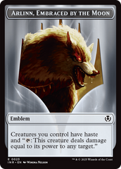 Wolf (0018) // Emblem - Arlinn, Embraces by the Moon Double-Sided Token [Innistrad Remastered Tokens] | Good Games Cannington
