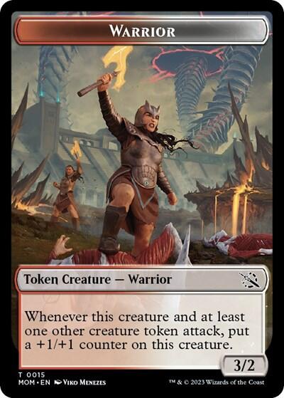 Warrior // Phyrexian Hydra (0012) Double-Sided Token [March of the Machine Tokens] | Good Games Cannington