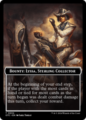 Bounty: Lyssa, Sterling Collector // Bounty Rules Double-Sided Token [Outlaws of Thunder Junction Commander Tokens] | Good Games Cannington
