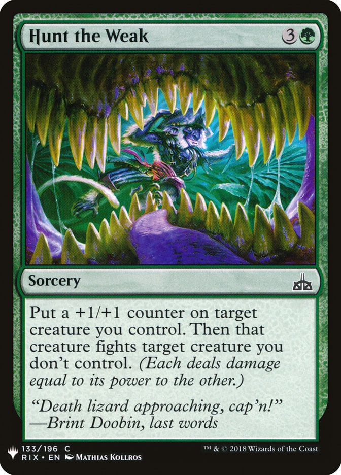 Hunt the Weak [Mystery Booster] | Good Games Cannington