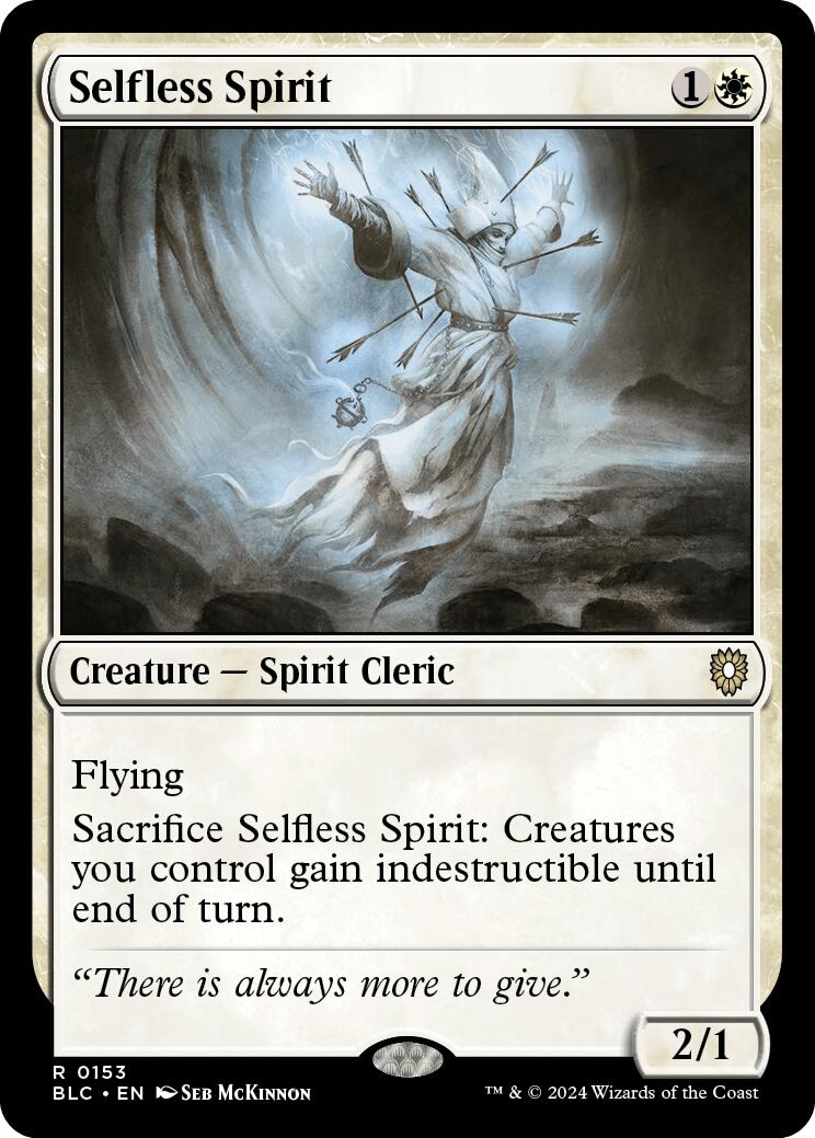 Selfless Spirit [Bloomburrow Commander] | Good Games Cannington