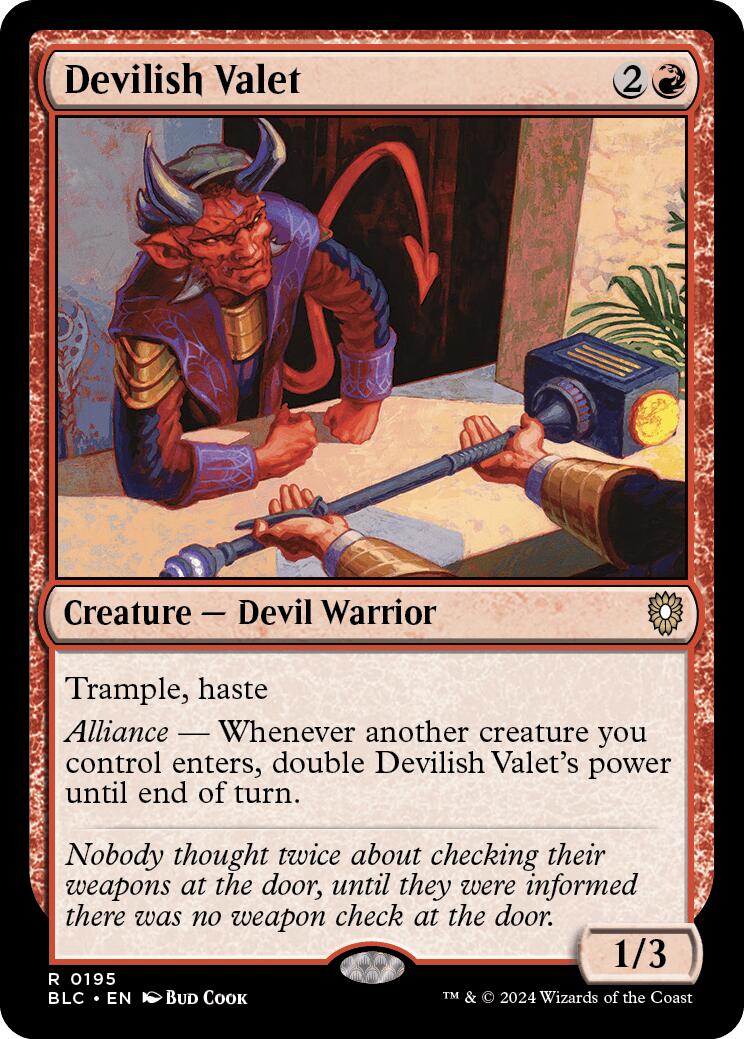 Devilish Valet [Bloomburrow Commander] | Good Games Cannington