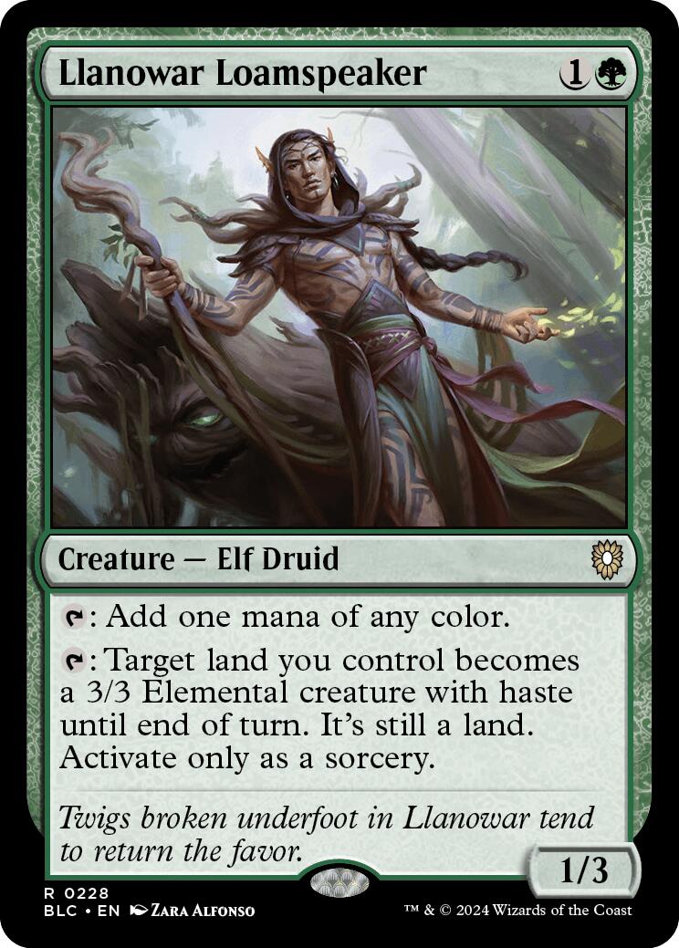 Llanowar Loamspeaker [Bloomburrow Commander] | Good Games Cannington