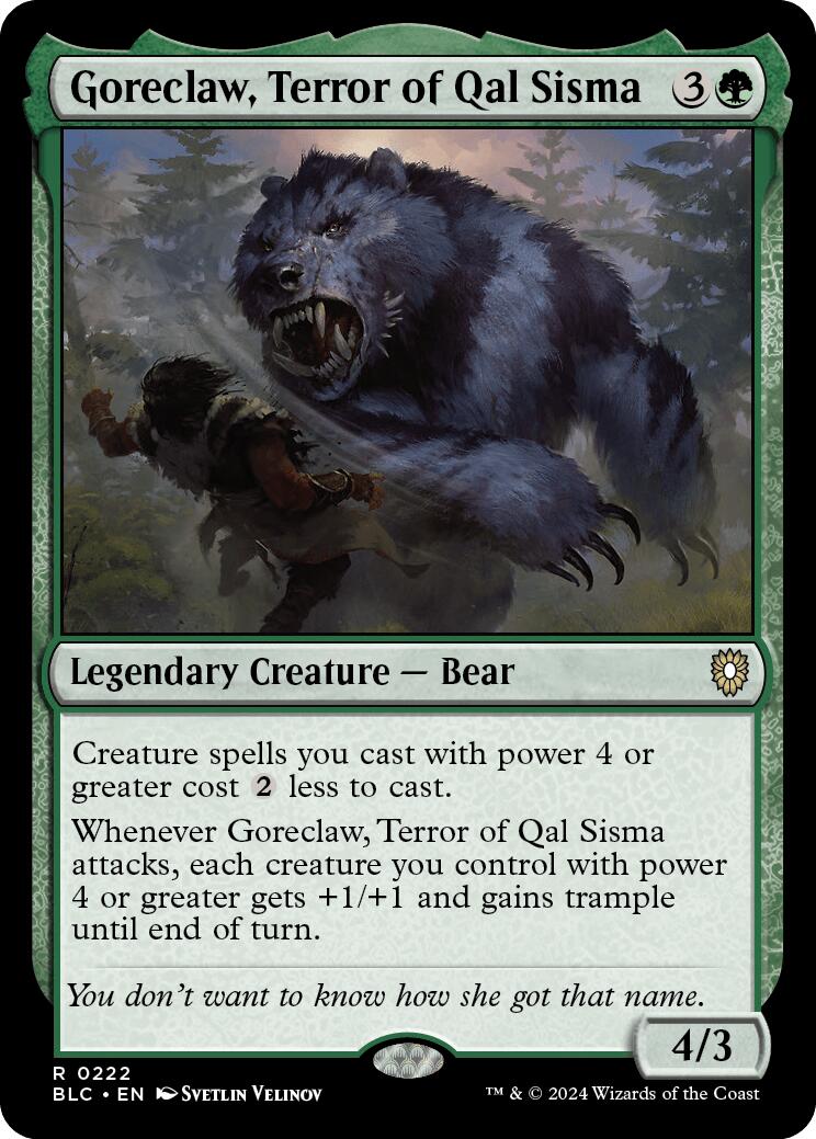 Goreclaw, Terror of Qal Sisma [Bloomburrow Commander] | Good Games Cannington