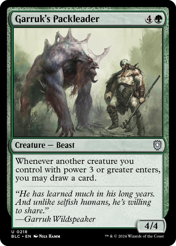 Garruk's Packleader [Bloomburrow Commander] | Good Games Cannington