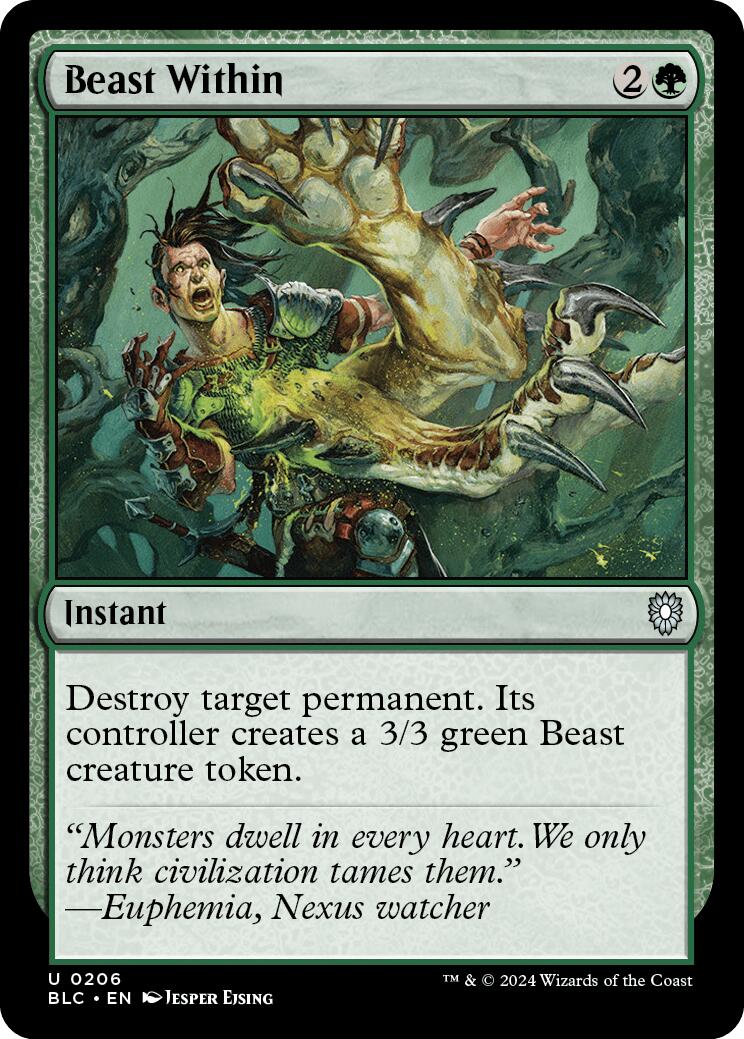 Beast Within [Bloomburrow Commander] | Good Games Cannington